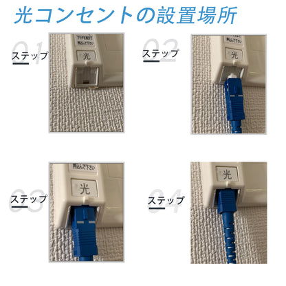 光ファイバーケーブル SC-SCコネクタ (ホワイト)